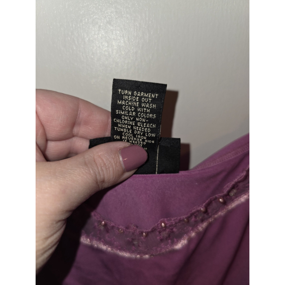 Lane Bryant Cami Y2k Sequin Spaghetti Strap Pink Size 14/16 - Picture 5 of 11